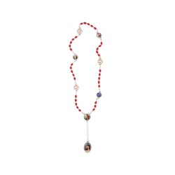 Rosario devozionale Preziosissimo sangue grano mm. 4,5 con medagliette