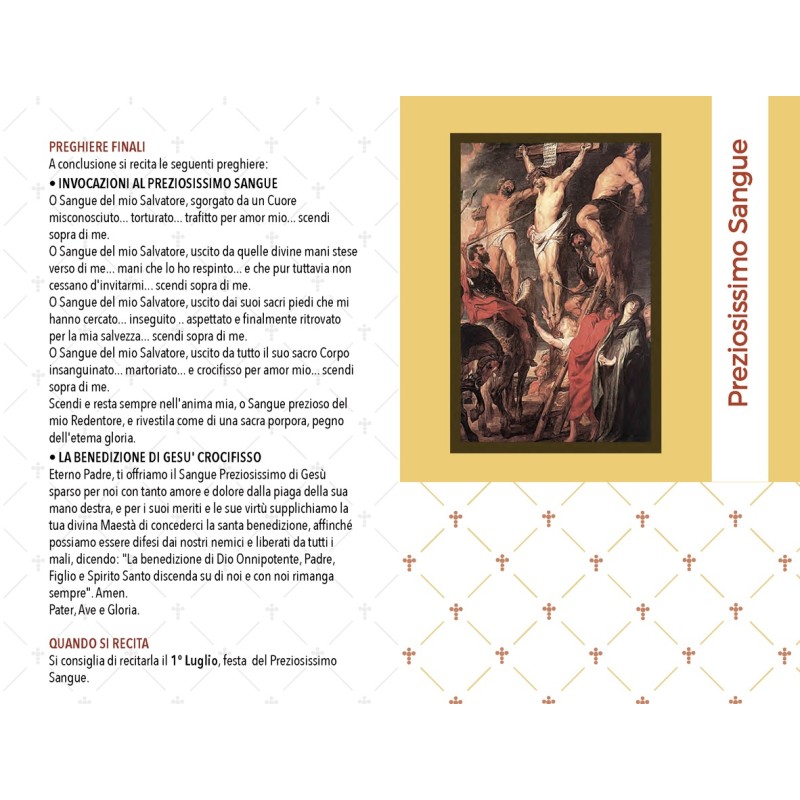 Rosario devozionale Preziosissimo sangue grano mm. 4,5 con medagliette