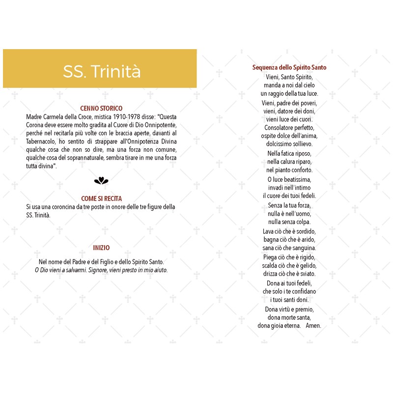 Rosario devozionale Santissima Trinità grano mm. 7