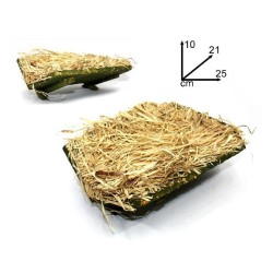 Culla in legno con paglia cm. 25