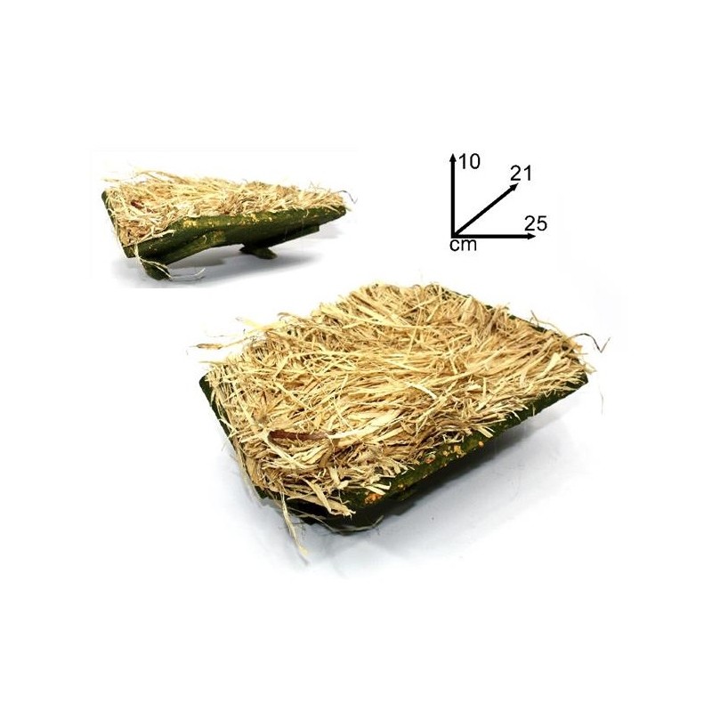 Culla in legno con paglia cm. 25