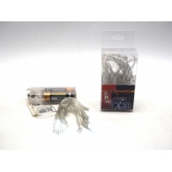 10 Led bianco freddo filo trasparente a batteria