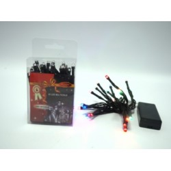 20 Led multicolor filo verde a batteria