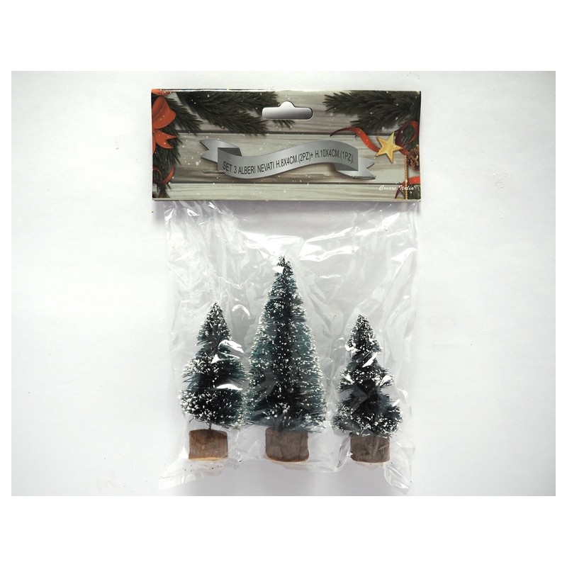Set 3 pinetti nevati