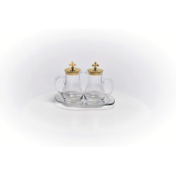 Ampolline e vassoio in vetro 100 cc.