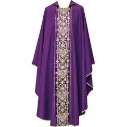 Casula con fascia ricamata
