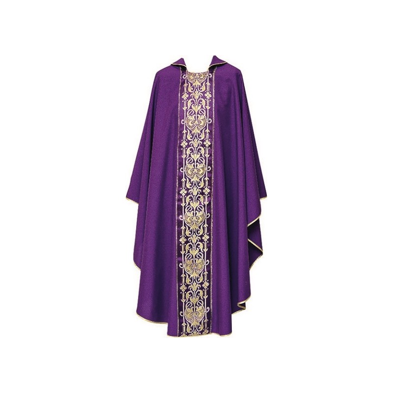 Casula con fascia ricamata