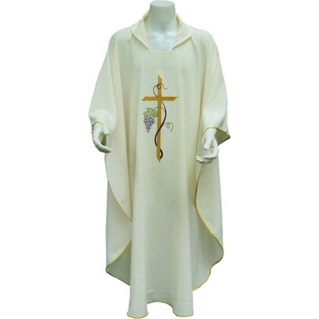 Casula ricamo Croce, tralcio, uva