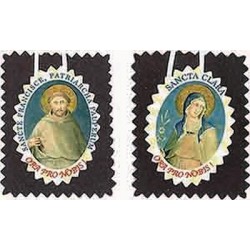 Scapolare S. Francesco d'Assisi in stoffa