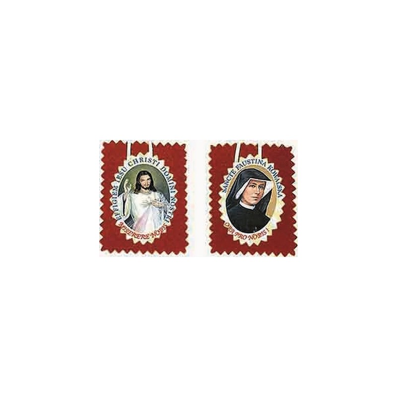 Scapolare Gesù Misericordioso in stoffa