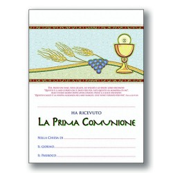 Pergamena Comunione con oro
