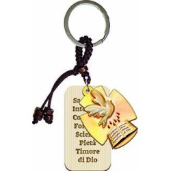 Portachiavi Cresima sagomato in legno