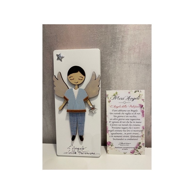 Quadretto "Angelo della protezione" con preghiera