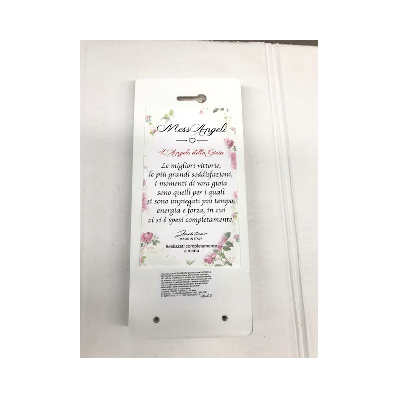 Quadretto "Angelo della Gioia" con preghiera