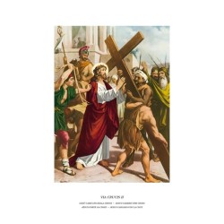 Tavole Via Crucis in cartoncino cm. 35X50
