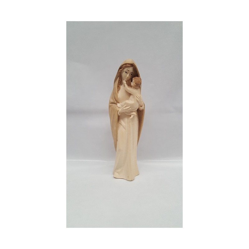 Madonna Moderna in legno cm. 15 patinata