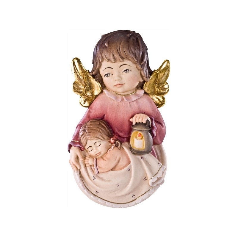 Rilievo Angelo custode cm. 14 in legno