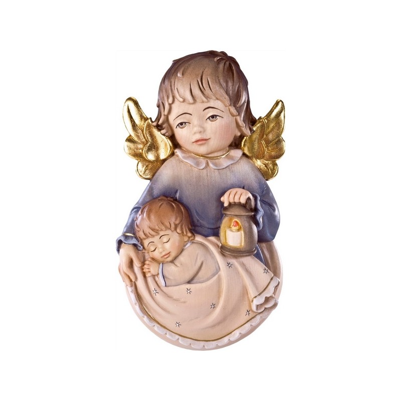 Rilievo Angelo custode cm. 14 in legno