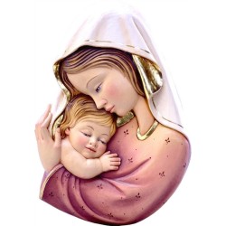 Rilievo Madonna con Bimbo cm. 15 in legno