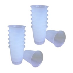 100 Flambeaux in plastica bianco cm. 8,5