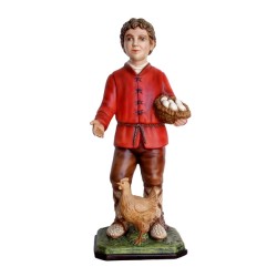 Bambino con uova e gallina - presepio cm. 100