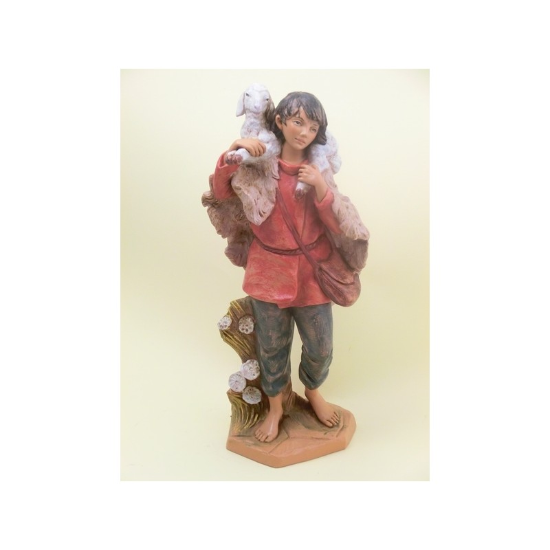 Pastore con agnello in spalla cm 30