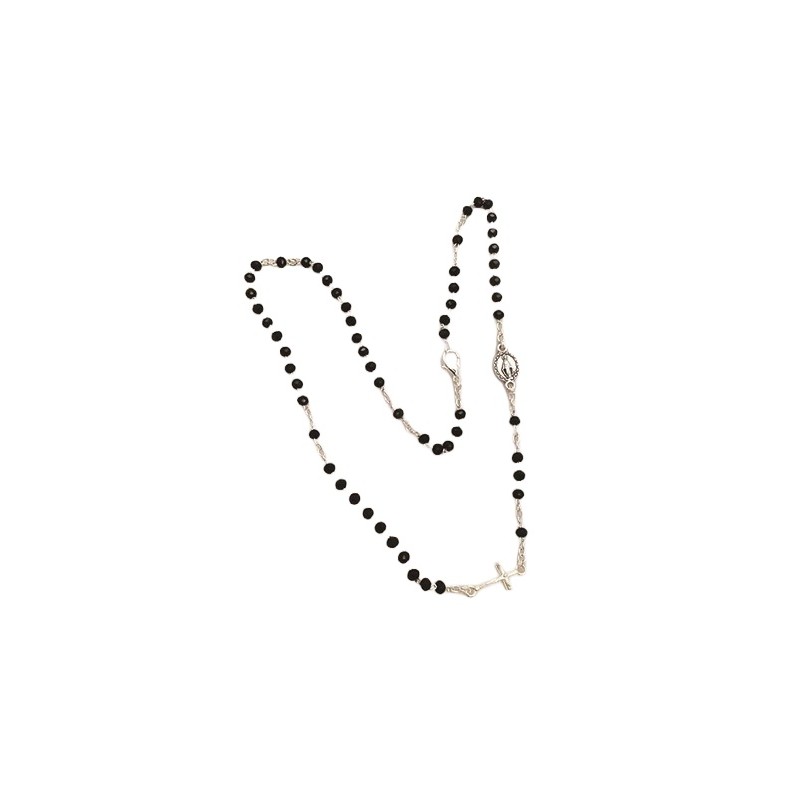 Collana rosario in cristallo con cofanetto