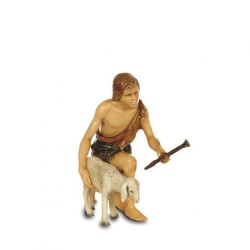 Pastore in ginocchio con pecora cm. 13