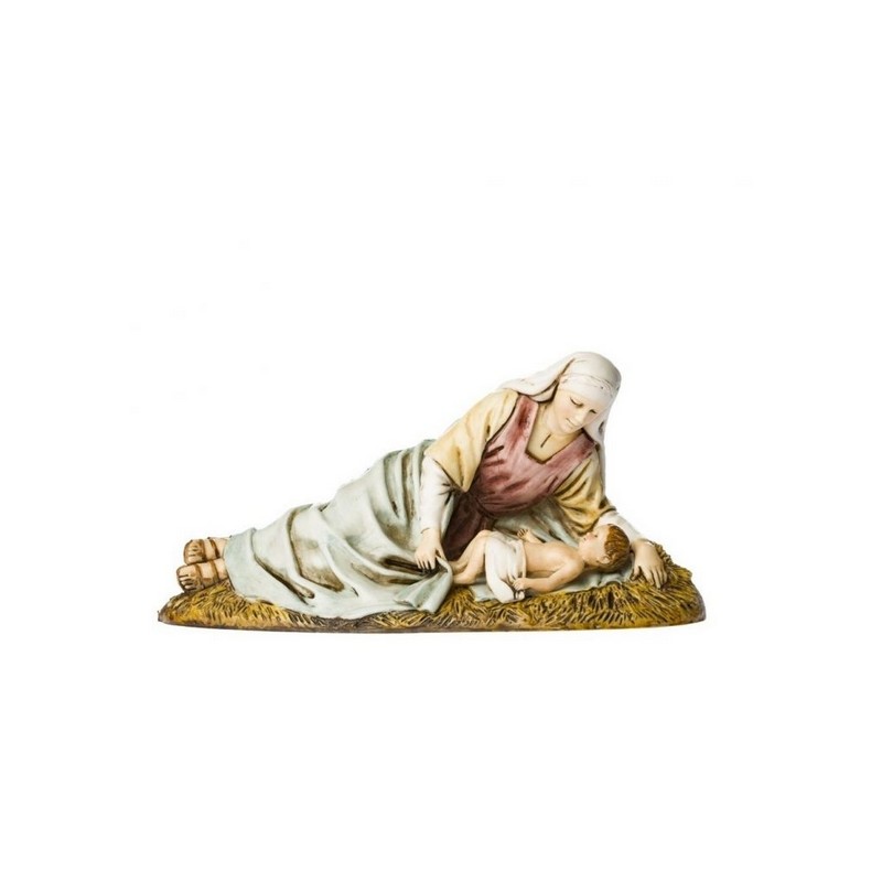 Madonna sdraiata con Bimbo cm. 13