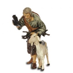 Vecchio con capra cm. 13