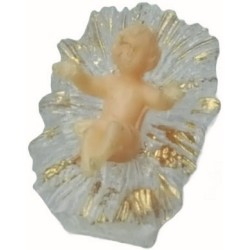 cm. 3 Bambino e culla in plastica