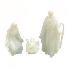 Natività in plastica bianca 3 pezzi cm. 4