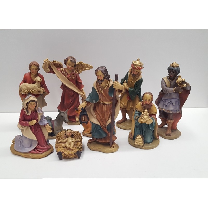 Set presepio in resina cm. 15 (10 pz)