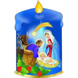 Immagine in pvc candela Natività