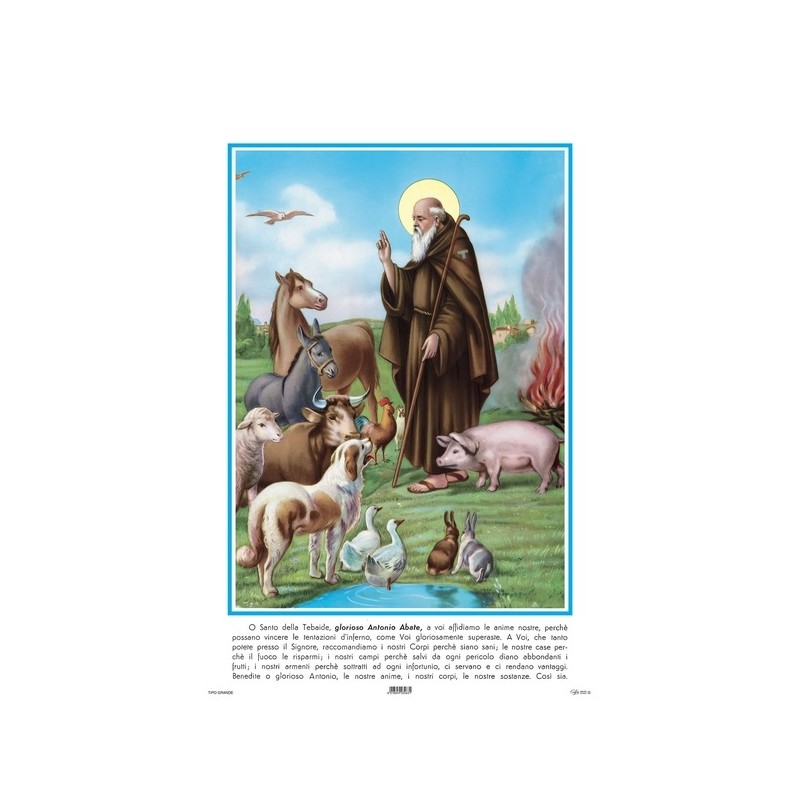 Stampa S. Antonio Abate cm. 16x24 (100 pz)