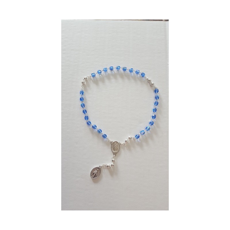 Rosario devozionale Madonna Miracolosa in mezzo cristallo