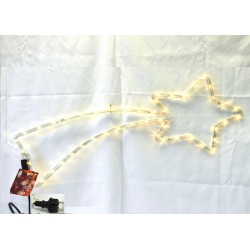 Stella cometa 96 led bianco caldo cm. 55x120