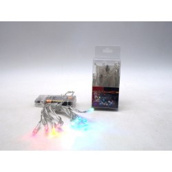 10 Led multicolor filo trasparente a batteria