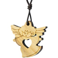 Ciondolo in ulivo Angioletto cm. 2,5