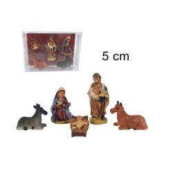 Natività 5 pz resina cm. 5