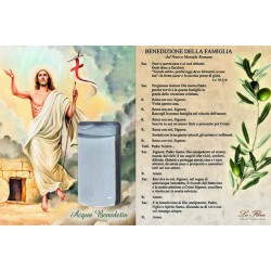 Confezione benedizione Risorto con acqua cm. 9x12