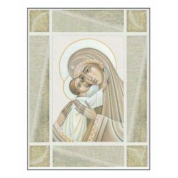 Quadro in legno mdf Madonna con Bambino cm. 20x25