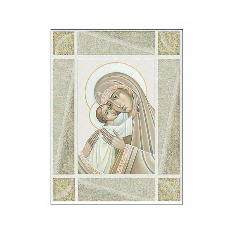 Quadro in legno mdf Madonna con Bambino cm. 20x25