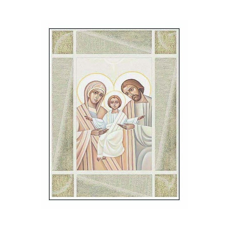 Quadro in legno mdf Sacra Famiglia cm. 20x25