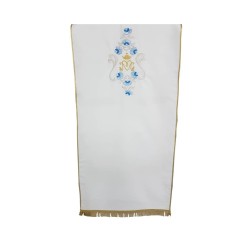 Coprileggio Mariano ricamo rose in poliestere cm. 50x250