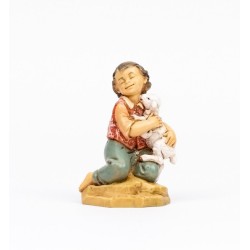 Bimbo in ginocchio con pecora adatto cm 30