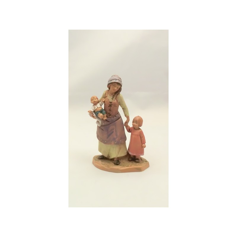 Donna con bambini cm 12