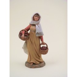 Donna con cesti cm 12