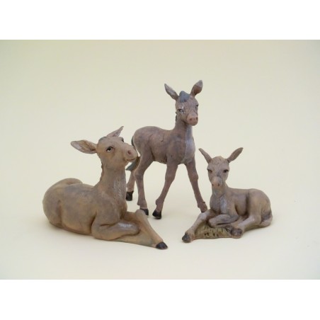 Famiglia asini cm 12