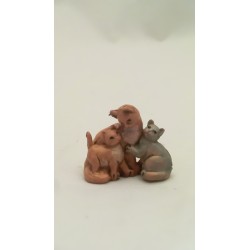 Famiglia gatti cm 12